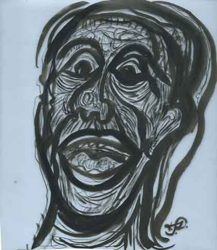 Felipe Diez Sada - Le cri - Encre de chine sur film Felipe Diez Sada - Le cri - Encre de chine sur film