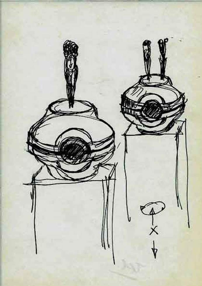 Gilbert Piller - Projet de sculpture - encre de chine sur papier - 14,8 x 20,8 cm Gilbert Piller - Projet de sculpture - encre de chine sur papier - 14,8 x 20,8 cm