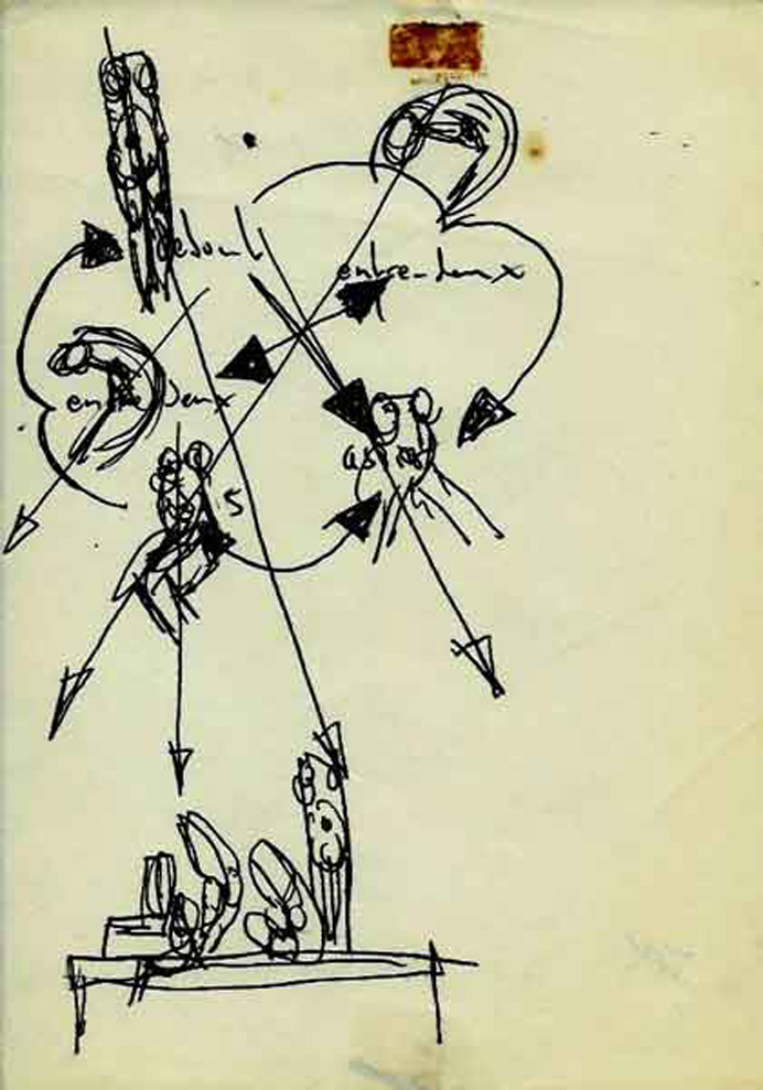Gilbert Piller - Projet de sculpture - encre de chine sur papier - 14,8 x 20,8 cm Gilbert Piller - Projet de sculpture - encre de chine sur papier - 14,8 x 20,8 cm