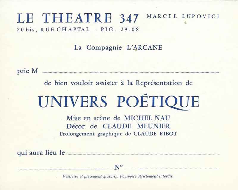 Le thtre 347  -  Marcel Lupovici  -  Michel Nau